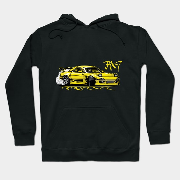 Mazda RX7 Drift Hoodie by JDMAPEX